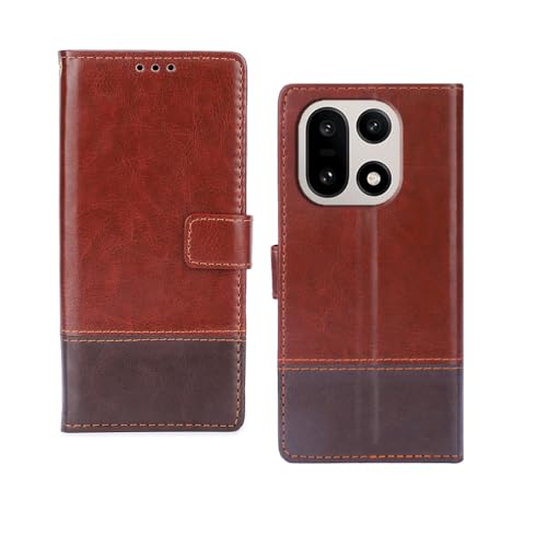 Image of amazon basics OnePlus 15 5G Flip Cover | Card Pockets Wallet & Stand | Flip Cover for OnePlus 15 5G (Tan and Coffee)