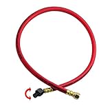 Heavy- Duty Rubber Air Whip Hose Swivel & Rotate Ball Fitting 1/4