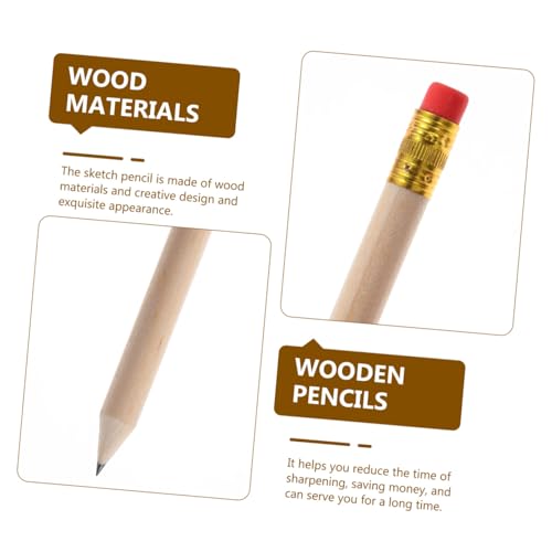 SUPVOX 50 lápices de golf de madera con borrador rojo miniatura 3