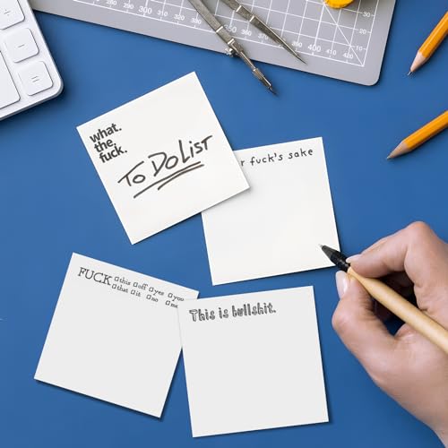 Funny Sticky Note, 4 Pieces Novelty Memo Pads Sticky Note, Funny Office Supplies, Current Mood Sticky Note Tabs, Office Desk Accessory Gifts (Style 1)