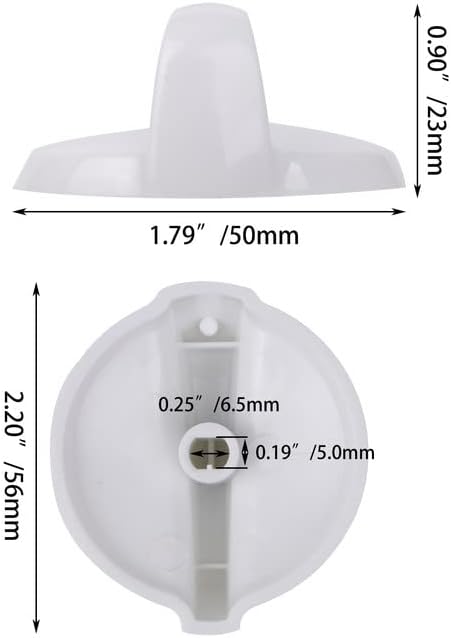 Miniatura 7 de Emptty Pomo de control de quemador WB03T10282 de excelente calidad, 4 perillas de rango de gas de repuesto para GE reemplaza 1461063 AP4345833