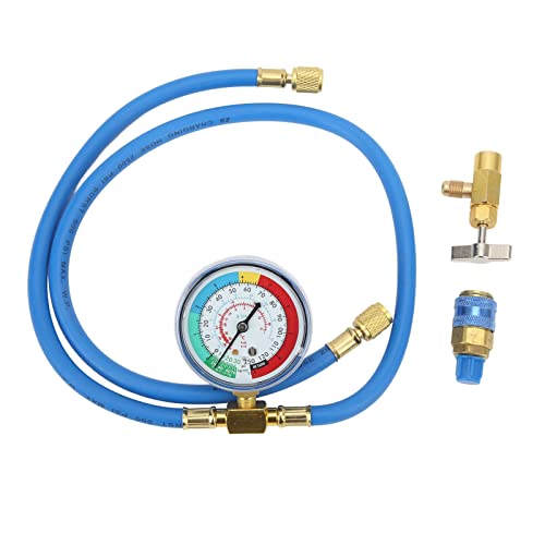 Kit de mangueras para carga de refrigerante 134A para aire acondicionado de automóvil, RV y exterior, con conector para refrigerante y abrelatas de botellas miniatura 6
