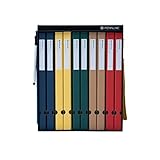 PENNLINE FILING METAL CABINET WITH 10 VERTICAL SLIM FOLDERS - MATTE BLACK