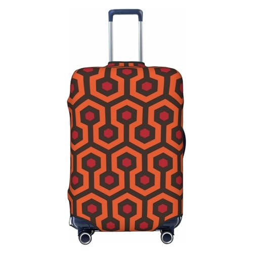 Elastic Travel Luggage Cover,Abstract Hexagon Tiles Dust-Proof Anti-Scratch Suitcase Cover Washable Suitcase Protector
