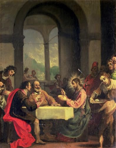 Tableau toile Souper à Emmaüs pour habiller un grand mur vide 60x90
