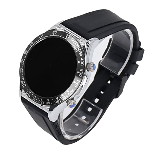 Reloj Inteligente con Bluetooth, Reloj Inteligente con Pantalla IPS de 1,32 Pulgadas, Rastreador de Salud Y Actividad Física de Llamadas Telefónicas con GPS NFC, 15(Esfera Negra Plateada con Cinta.)