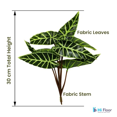 Image of Enhance Your Space with Artificial Leaf Decor Foliage for Stunning Interiors Decorative Items for Home;Office; Room; Living Room; Table; (Without Vase) (Pack of 1, White 2)
