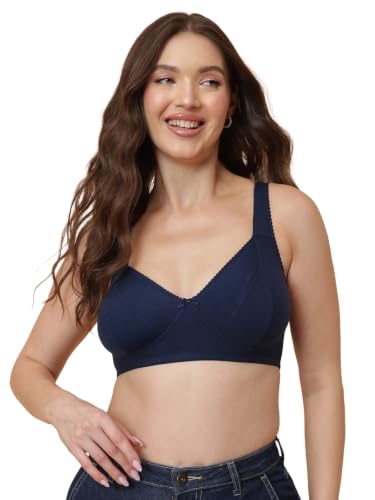 Image of Clovia Women Non-Padded Cotton Full Coverage Bra- Wirefree