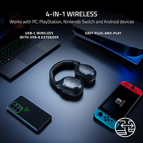 Razer Barracuda X draadloze multi-platform gaming en mobiele headset (model 2021): 250g ergonomisch ontwerp - afneembare hyperClear microfoon - 20 uur batterij - compatibel met pc, PS5, schakelaar en Android - zwart - Afbeelding 3