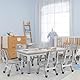 Clevich Kindertisch mit 6 Stühlen,Kinder Tisch Stuhl Set für Kindergarten und Kinderzimmer,Kindertischgruppe Höhenverstellbar,Plastik Kindermöbel,Sitzgruppe für Jungen Mädchen,Grau