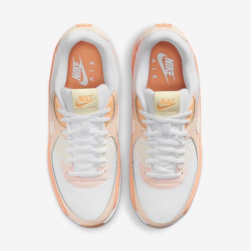 Nike Air Max 90 LV8 Women's Shoes (White/Barely Orange/Orange Chalk/Sail)4