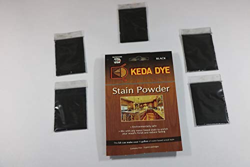 Black Dye - Keda Powder Wood Dye 25 Grams Makes 1 Gallon Black Stain Color
