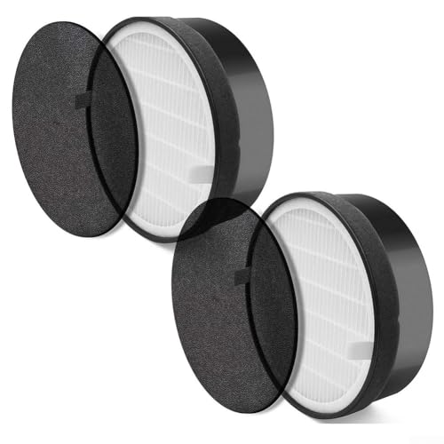 2 filtros de repuesto para Le voit LV-H132 True HEPA y kit de filtros de carbón activado