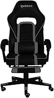 Vista 5 de Raidmax Advanced DK701 Series - Sillas para juegos de computadora, silla de juegos de tamaño XL con reposabrazos acolchado y reposapiés plegable
