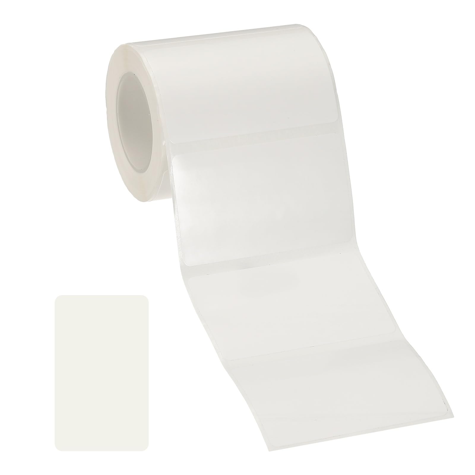 PATIKIL 220 Pcs Thermal Labels, 2x1.2 Square Thermal Printer Labels Stickers Self Adhesive Tags Paper 1 Roll Small Waterproof for Printer Small Business Name Tag Barcode, White