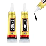 Nivofu T7000 Super Glue, 2Pcs 30ml Strong Adhesive Multi-function High Precision Black Glue, Industrial Grade Waterproof Adhesive for Phones, Metal, Stone, Rubber, Wood, Jewelry, Porcelain, Nail Art