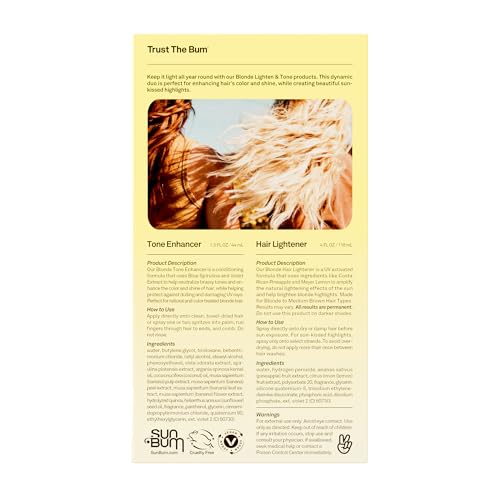 Sun Bum Hair Lightener and Toner Kit for Blonde Hair - 4.5 oz, 1.5 oz - image 4
