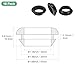 M METERXITY 10-Pack Cable Railing Rubber Grommets, 35mm Drill Hole 30mm ID Eyelet Ring Gasket for Wiring, Wire Cable, Automotive, Metal Cable Railing Post, Car Grommet [Black]