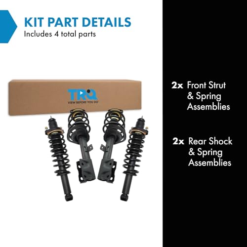 Image of TRQ Front and Rear Strut & Coil Spring Assembly Set Driver & Passenger Sides Compatible with 11-17 Jeep Compass