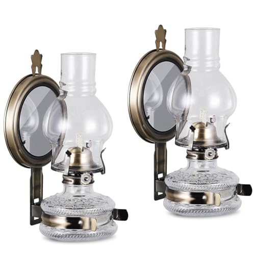 DNRVK 2 Pack Rustic Wall Oil Lamp