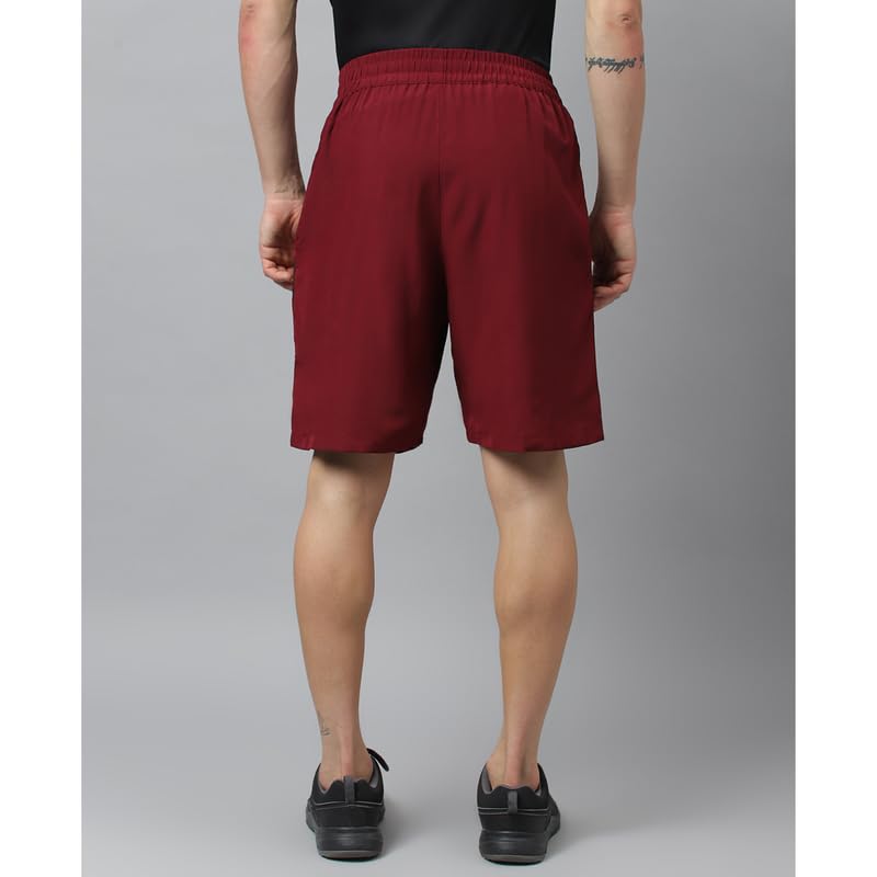 Image of ATICX Polyester Shorts for Men - Quick Dry Lightweight with Zipper Pockets - Gym, Running, Jogging, Training Half Pants for Basketball, Swimming, Badminton, Cycling, Football, Outdoor & Home Wear