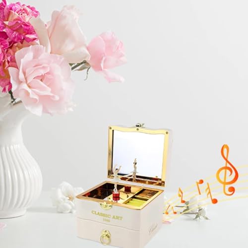 Joyero musical infantil ideal para regalo de comunión y cumpleaños con espejo interior 6
