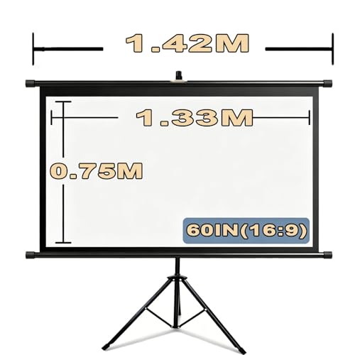 Pantalla Retráctil Proyector HD 60in 16:9 con Soporte miniatura 2