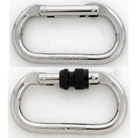 Classic Steel Oval Carabiner Straight Gate