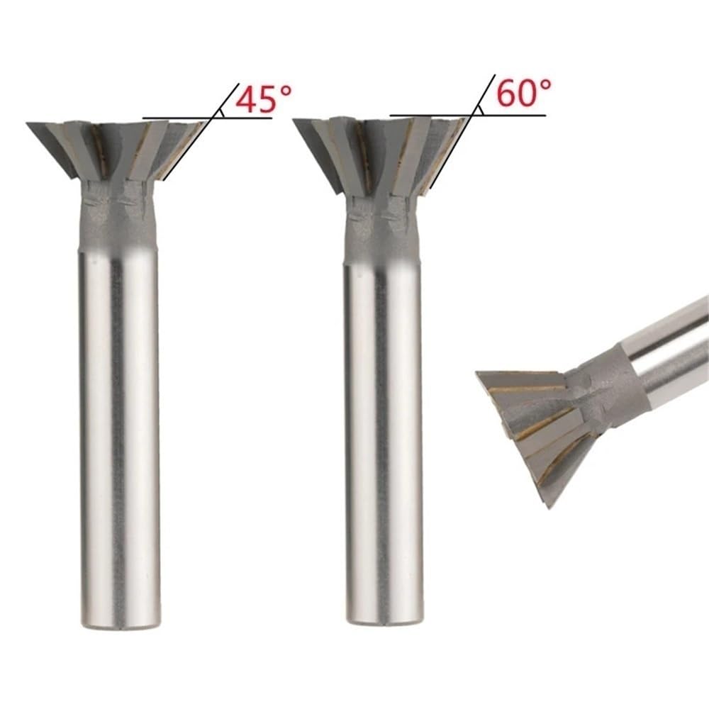 Herramienta de mecanizado Fresa de cola milano con ranura en T, ángulo 45° y 60°, fresa CNC carburo tungsteno, material duradero, 1 pieza(35mmx45)