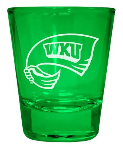 Vaso de shot grabado Western Kentucky Hilltoppers 2 oz verde