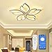 Moderne LED Deckenleuchte Dimmbar ,Wohnzimmerlampe mit Fernbedienung APP Lichtfarbe Helligkeit Farbwechsel ,Schlafzimmer Deckenlampe Deckenbeleuchtung Lampe, Kronleuchter Dimming Innenbeleuchtung