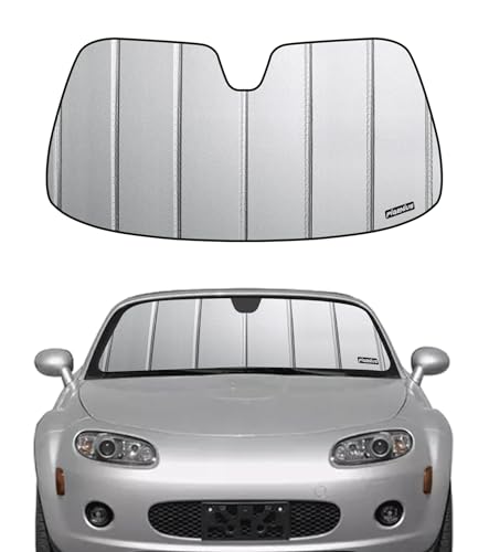 Pigenius Windshield Sun Shade for Mazda MX-5 Miata 2006-2015,Base,Club,Club spec,Grand Touring,Special Edition,Sport,SV,Touring,25th Anniversary Edition,Thicken Front Windshield Sunshade for Summer