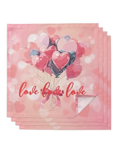 Servilletas de Tela Lavables Juego x4 50.5x50.5 cm Rosa miniatura 1
