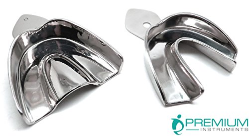 Dental Impression Solid Large Trays Upper and Lower Autoclavable Premium Instruments