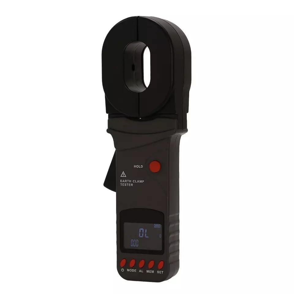FR2000A+ Digital Clamp Meter Earth Resistance Tester AC & DC Current Measurement Handheld Tool for Electrical Testing(Metal Box only)