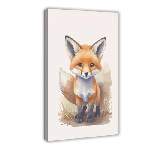 Poster renard de la forêt pour habiller un mur blanc de chambre