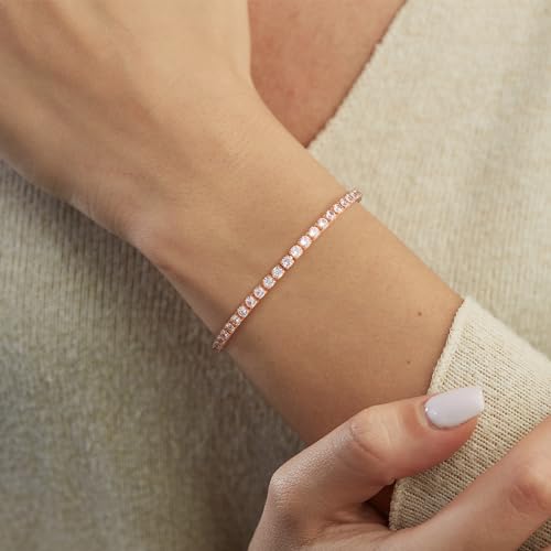 Gold Bracelets 14K Gold Tennis Bracelets for Women Non Tarnish Dainty Chain Bracelet Cubic Zirconia Bracelet Ideal Presents Available in 5 Sizes 6.5'' 7'' 7.5'' 8'' 9''3