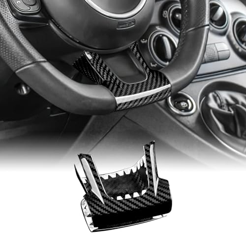 【Alta qualità】Adesivo per mentoniera del volante dell'auto realizzato in materiale in fibra di carbonio di alta qualità e rivestimento epossidico con bellissime trame nell'aspetto e nel tatto.