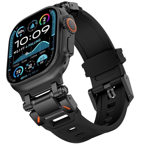 Image of KADES Rugged TPU Sport Band for Apple Watch Ultra 3 /2 /1 49mm, Metal Connectors for Apple Watch Series 11 /10 /SE3 46mm Series 9 /8 /SE2 /7 /6 /SE /5 /4 /3 /2 /1 45mm /44mm /42mm