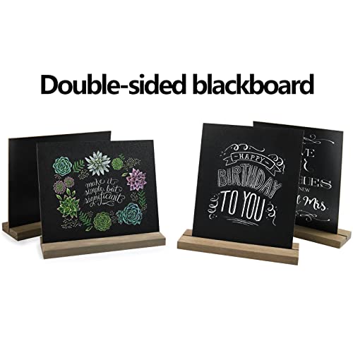 12 Pcs Mini Chalkboard Signs With Stand, 5X6 Double Side Small Tabletop Chalkboard Signs For Food Signs, Wifi Signs, Chalk Boards For Table Numbers, Party, Buffets #TOP1