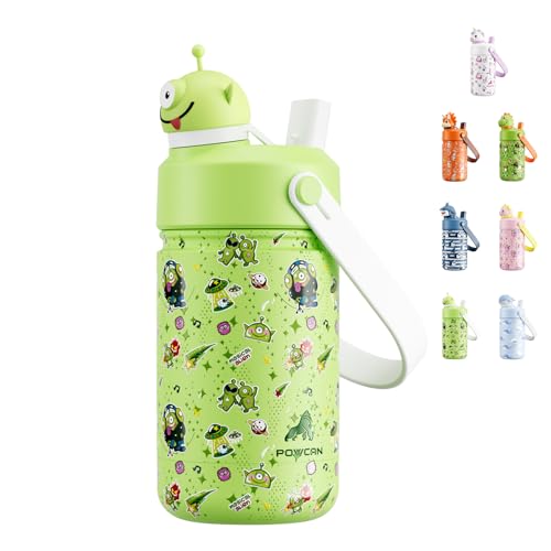 POWCAN 12 oz Insulated Water Bottle for School 2-in-1 Straw Spout Lid - 7.69 - 10.44 w/ Code + 50% Off Code 2FHALUU6 - image 1