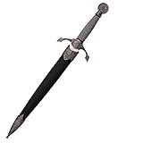 Peso: 250g Daga Masónica 10755  Cuchillo-puñal templario histórico de coleccionista con Vaina. Colección de artículos Antiguos…