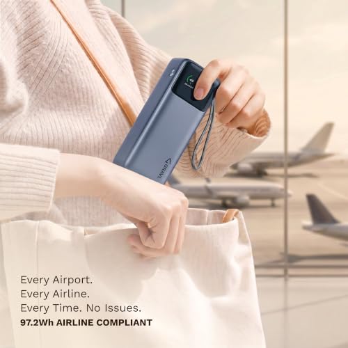 Image of GRAVL Engine 240, 27000mAh Laptop Power Bank, 240W Fast Charging, iPhone Android, Flight Safe, Type-C Cable, Smart Display (Gray)