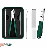 Eagle Beak,Tagliaunghie Smussato Becco Verde,Lima Vetro Nano&Pulisci Unghie