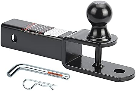 HITOWMFG 3-in-1 ATV/UTV Hitch Ball Mount Adapter with 2" Ball, Fits 2 inch Hitch Receiver, with Pin and Clip