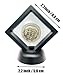 AIFUSI 10 Pack Coin Display Case Stands, 3D Floating Frame Ornament Display Holder Box with Stand Diamond Square for Military AA Medallion Challenge Coin Chip Jewelry Decorative - Ideal for Gift