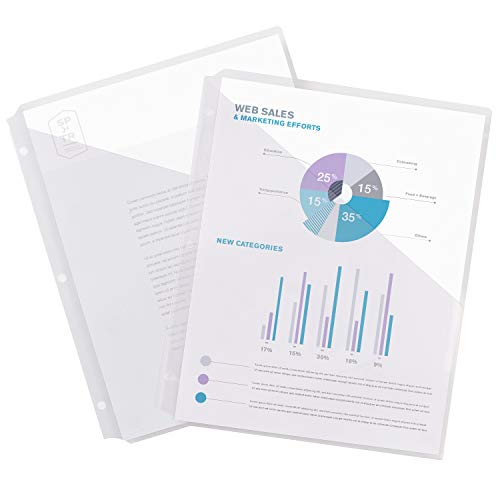 Avery Binder Pockets, Clear, 8.5" X 11", Acid-Free, Durable, 5 Pockets, 3 Packs (75296) #TOP3