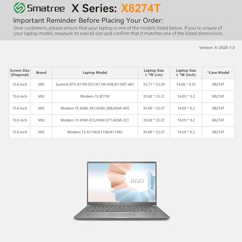 Housse PC 15.6 étanche compatible MSI Modern 15 A11M et Summit B15 pochette EVA - 2