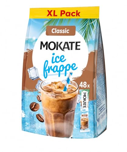 48 x Mokate Ice Frappe Instant Coffee Sachets 4 x12 Pack Cool & Creamy Cafe Style Iced Coffee Drink Smooth Frappe Flavour Just Add Cold Milk & Ice Refreshing Summer Beverage for Home
