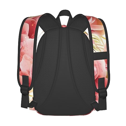 Sac à dos imprimé floral imperméable et léger grand volume - 4